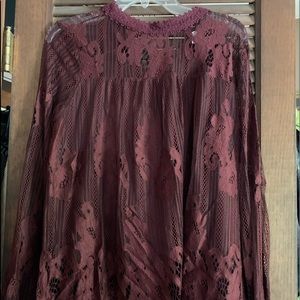 Burgundy blouse